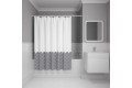 Штора для ванной, 200x180 см, Полиэстер, серый, IDDIS