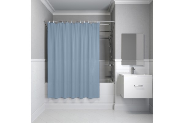 Штора IDDIS для ванной 200x180 см светло-серый PE