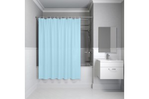 Штора IDDIS для ванной 200x180 см голубой PE