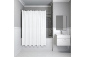 Штора IDDIS для ванной 200x180 см белый PE