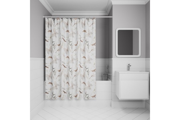 Штора для ванной IDDIS 200x180 см, Полиэстер