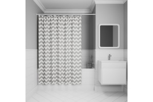Штора для ванной IDDIS 200x180 см, Полиэстер