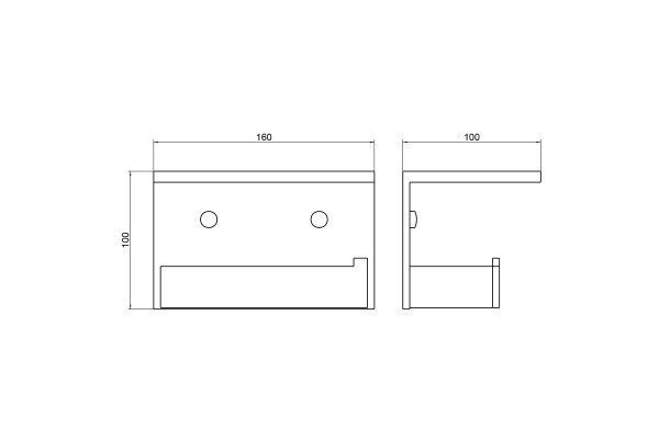 Бумагодержатель с полкой для телефона Timo Petruma золото матовое (15243/17)