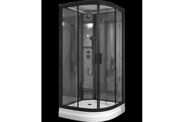 Душевая кабина Timo Premium ILMA Black 90*90*222