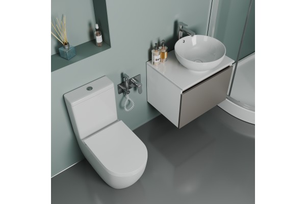 Унитаз-компакт безободковый D&K Matrix 630*365*840мм