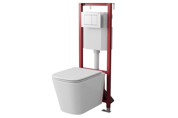 Инсталляция с белой клавишей D&K 400*165*1160мм