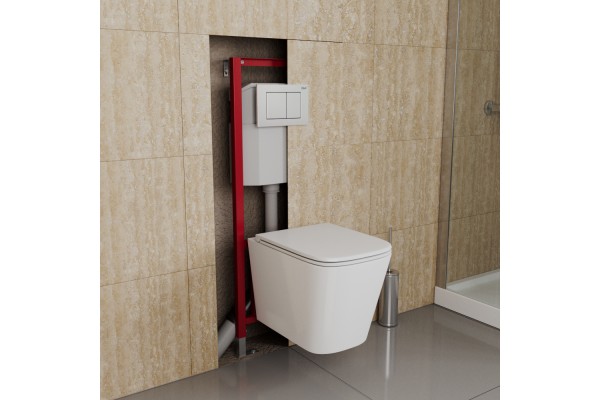 Инсталляция с белой клавишей D&K 400*165*1160мм