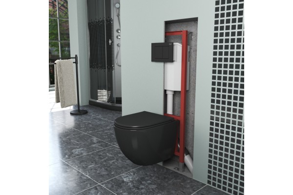 Инсталляция с черной клавишей D&K 400*165*1160мм