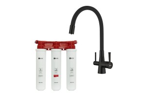 Комплект LEMARK Смеситель LM3075BL для кухни + Фильтр BASIC для очистки воды