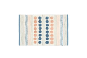 Коврик для ванной 1-ый Fixsen LOTUS, mix (розовый+синий+белый+серый), 50х80см