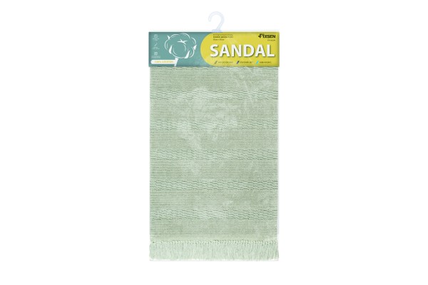 Коврик для ванной 1-ый Fixsen SANDAL, светло-серый, 50х80см 