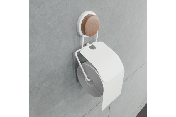Бумагодержатель с крышкой Fixsen Magic White 
