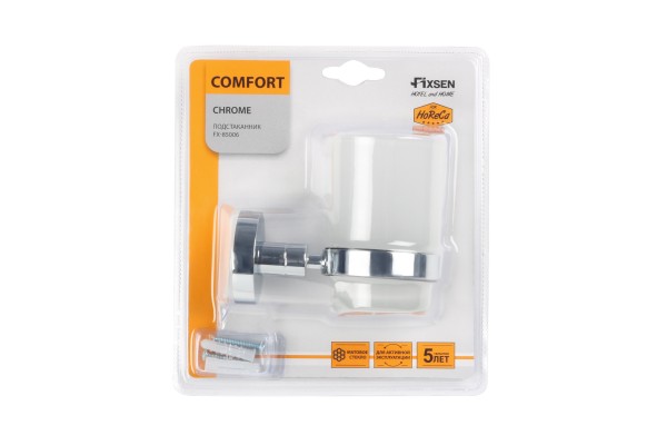 Подстаканник одинарный хром Fixsen Comfort Chrome