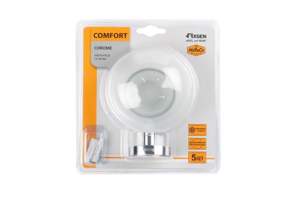 Мыльница стекло хром Fixsen Comfort Chrome