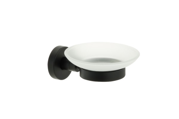 Мыльница стекло черная Fixsen Comfort  Black