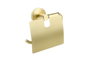 Бумагодержатель с крышкой золото-сатин Fixsen Comfort Gold 