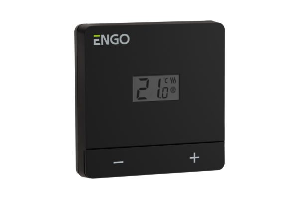 ENGO EASYBATB терморегулятор проводной накладной на батарейках, черный