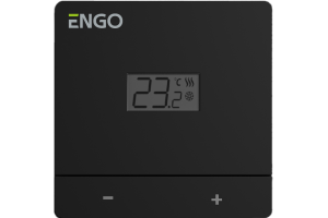 ENGO EASYBATB терморегулятор проводной накладной на батарейках, черный
