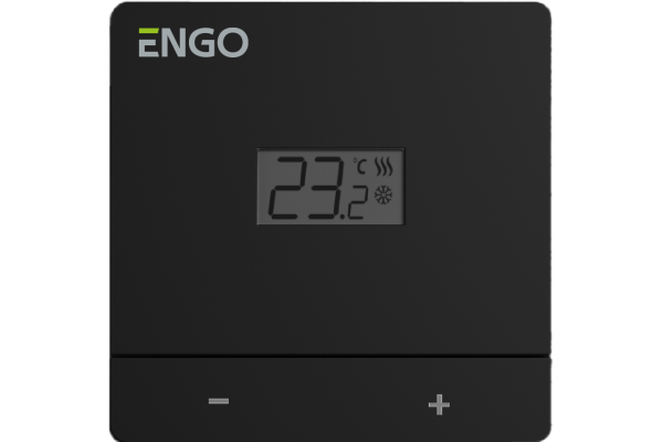 ENGO EASYBATB терморегулятор проводной накладной на батарейках, черный