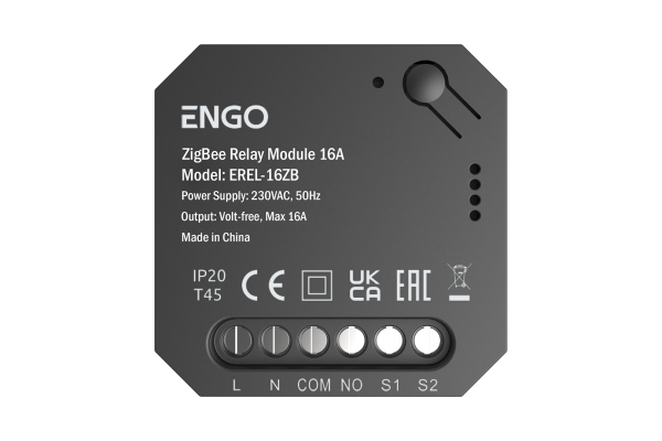 Реле, ENGO, ZigBee, 1x16A, выход NO-COM