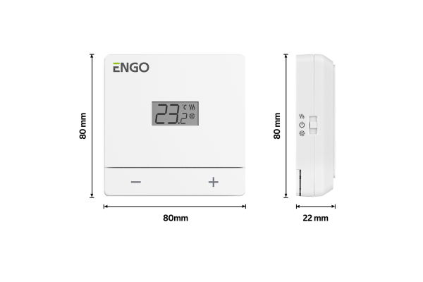 ENGO EASY230W терморегулятор проводной накладной, 230В, белый