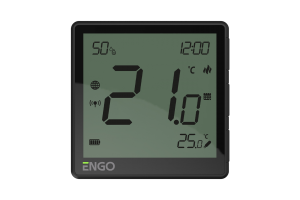 ENGO EONEBATB терморегулятор беспроводной черный, Zigbee с аккумулятором, со встроенным датчиком влажности