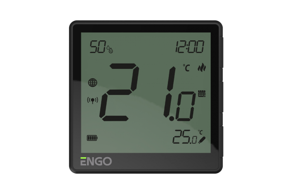 ENGO EONEBATB терморегулятор беспроводной черный, Zigbee с аккумулятором, со встроенным датчиком влажности