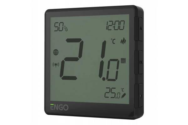 ENGO EONEBATB терморегулятор беспроводной черный, Zigbee с аккумулятором, со встроенным датчиком влажности