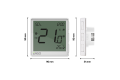 ENGO EONE230W Терморегулятор беспроводной/проводной, Zigbee, 230V с датчиком влажности и подключением датчика пола, белый