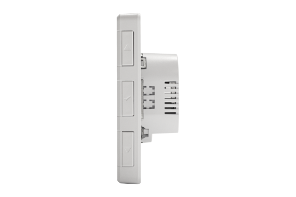 ENGO EONE230W Терморегулятор беспроводной/проводной, Zigbee, 230V с датчиком влажности и подключением датчика пола, белый