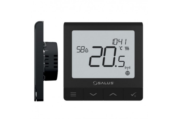 Salus Терморегулятор SQ610 программируемый, проводной Wi-Fi, черный
