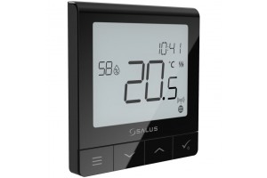Salus Терморегулятор SQ610RF программируемый, беспроводной Wi-Fi, Черный