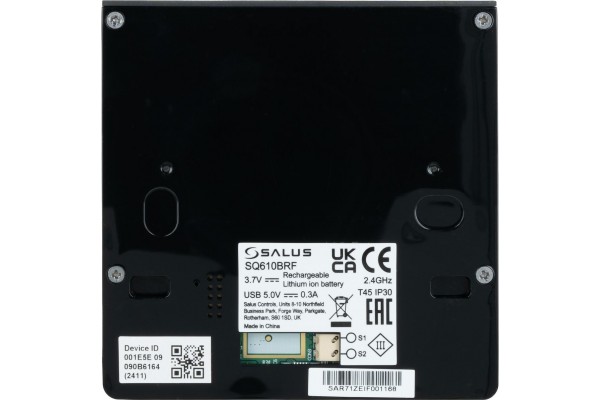 Salus Терморегулятор SQ610RF программируемый, беспроводной Wi-Fi, Черный