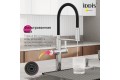 Смеситель для кухни с каналом для фильтрованной воды и гибким изливом IDDIS Ikon хром