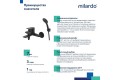 Смеситель для ванны Milardo Azure черный матовый