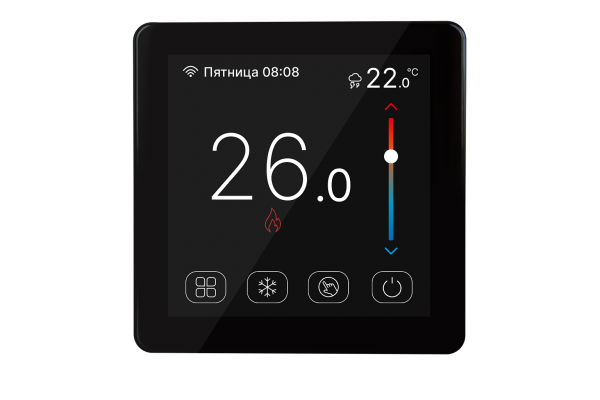 Kiptover KTCS треморегулятор теплого пола Wi-FI, Черный