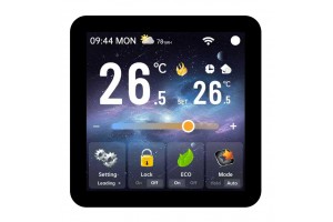 Kiptover KTE-WF терморегулятор для теплого пола электронный сенсорный, Wi-Fi, Черный