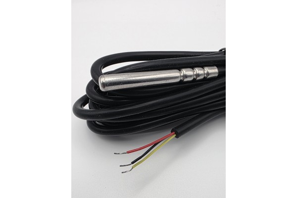 Датчик температуры Ds18B20, (-30/120C), 6*50мм, силикон, 3м