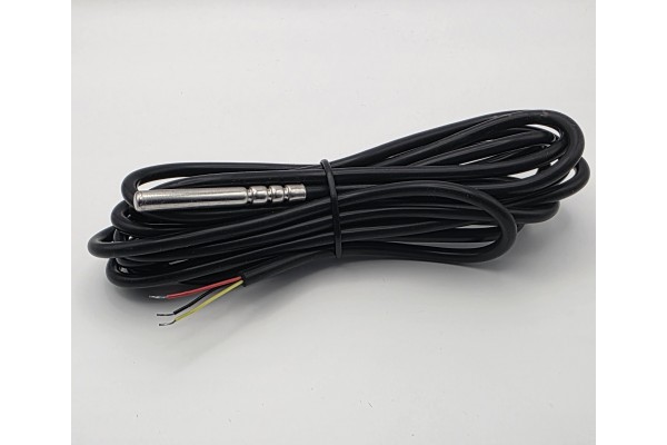 Датчик температуры Ds18B20, (-30/120C), 6*50мм, силикон, 3м