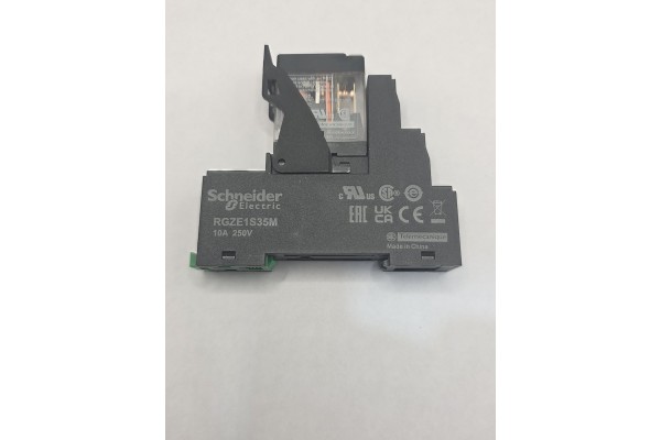 Schneider Electric Реле промежуточное 12VDC, 10А, 1С/О, LED, колодка DIN (RXG12JD/RGZE1S35M)