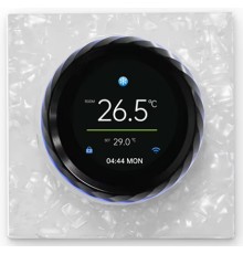 KiPTOVER T100 термостат 16А, Wi-Fi, бчёрный, белый (стеклянная крошка)