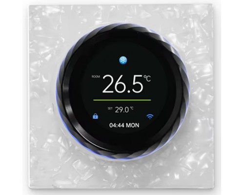 KiPTOVER T100 термостат 16А, Wi-Fi, бчёрный, белый (стеклянная крошка)