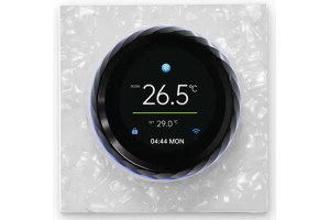 KiPTOVER T100 термостат 5А, Zigbee, сухой контакт, белый, чёрный (стеклянная крошка)