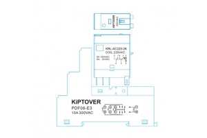 KiPTOVER реле промежуточное AC 230V, 2К, DIN, 8А