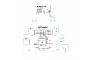 KiPTOVER реле промежуточное DC 24V, Slim, DIN, 6А