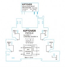 KiPTOVER реле промежуточное DC 6-24V, Solid, Slim, DIN, 6А