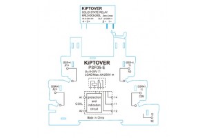 KiPTOVER реле промежуточное DC 6-24V, Solid, Slim, DIN, 6А