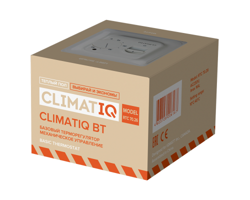 Терморегулятор Climatiq CLIMATIQ.THERM.IVORY проводной, не программируемый, слоновая кость