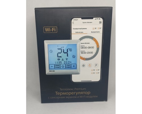 Терморегулятор Теплолюкс MCS 350 2156347 Wi-Fi проводной, программируемый, белый Терморегулятор Теплолюкс MCS 350 2156347 Wi-Fi проводной, программируемый, белый