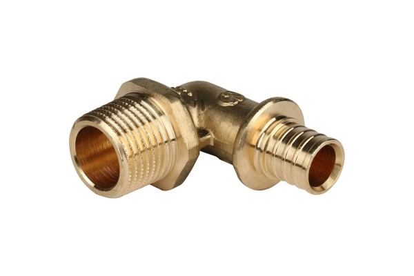 Elsen Угольник переходной 16x1/2 Н. аксиальный PEX, латунь